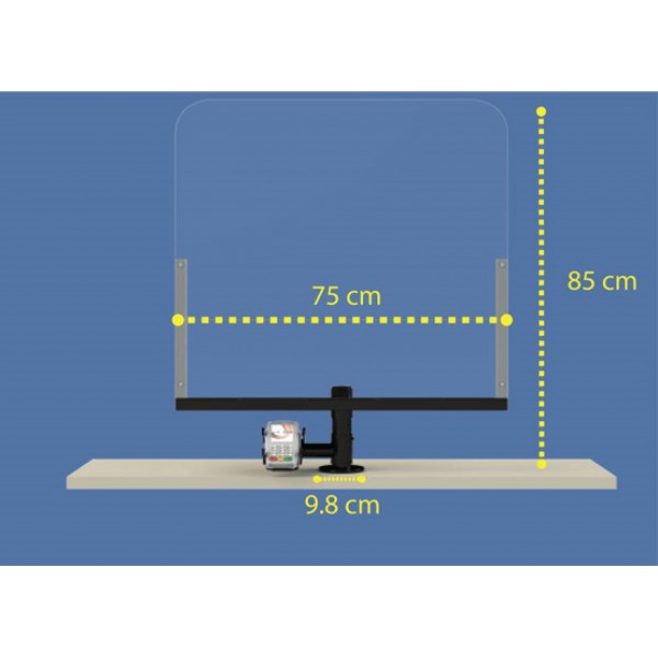 Plexi-Glass with POS Cashier protection shield