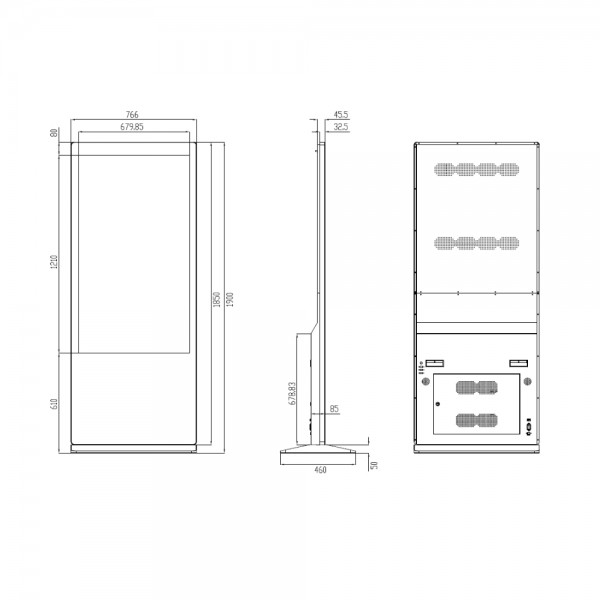 LDV55 Ψηφιακό Stand 55'' 