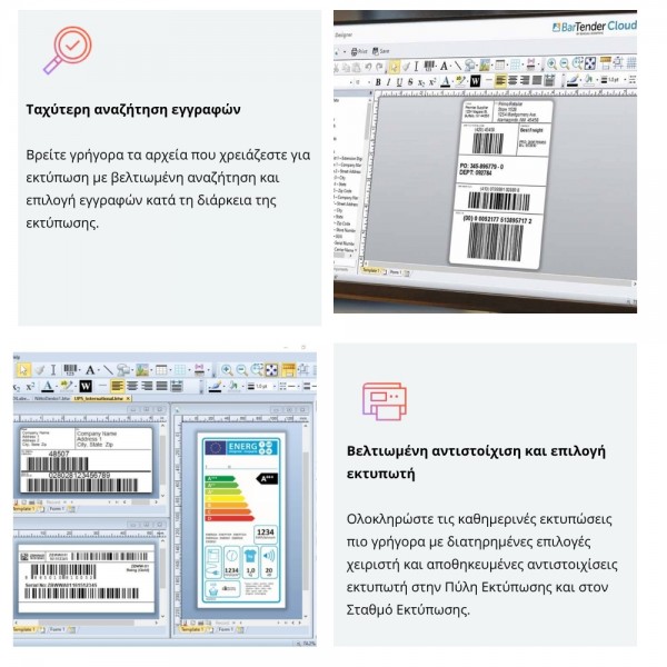 BarTender 12 λύση Εκτύπωσης ετικετών