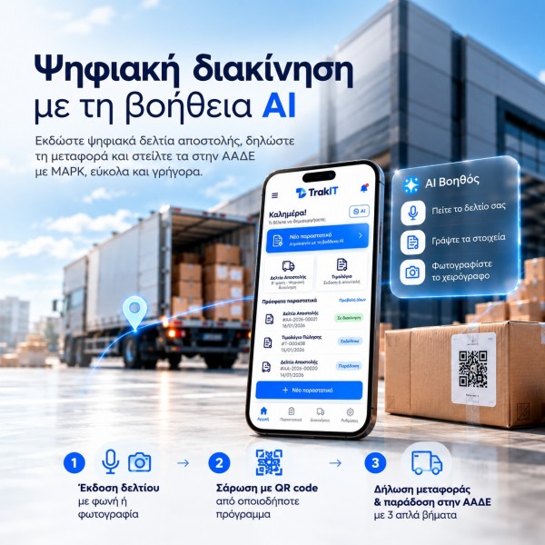 TRAKIT Ψηφιακά Δελτία Αποστολής & Τιμολόγια TRAKIT Ψηφιακά Δελτία Αποστολής & Τιμολόγια