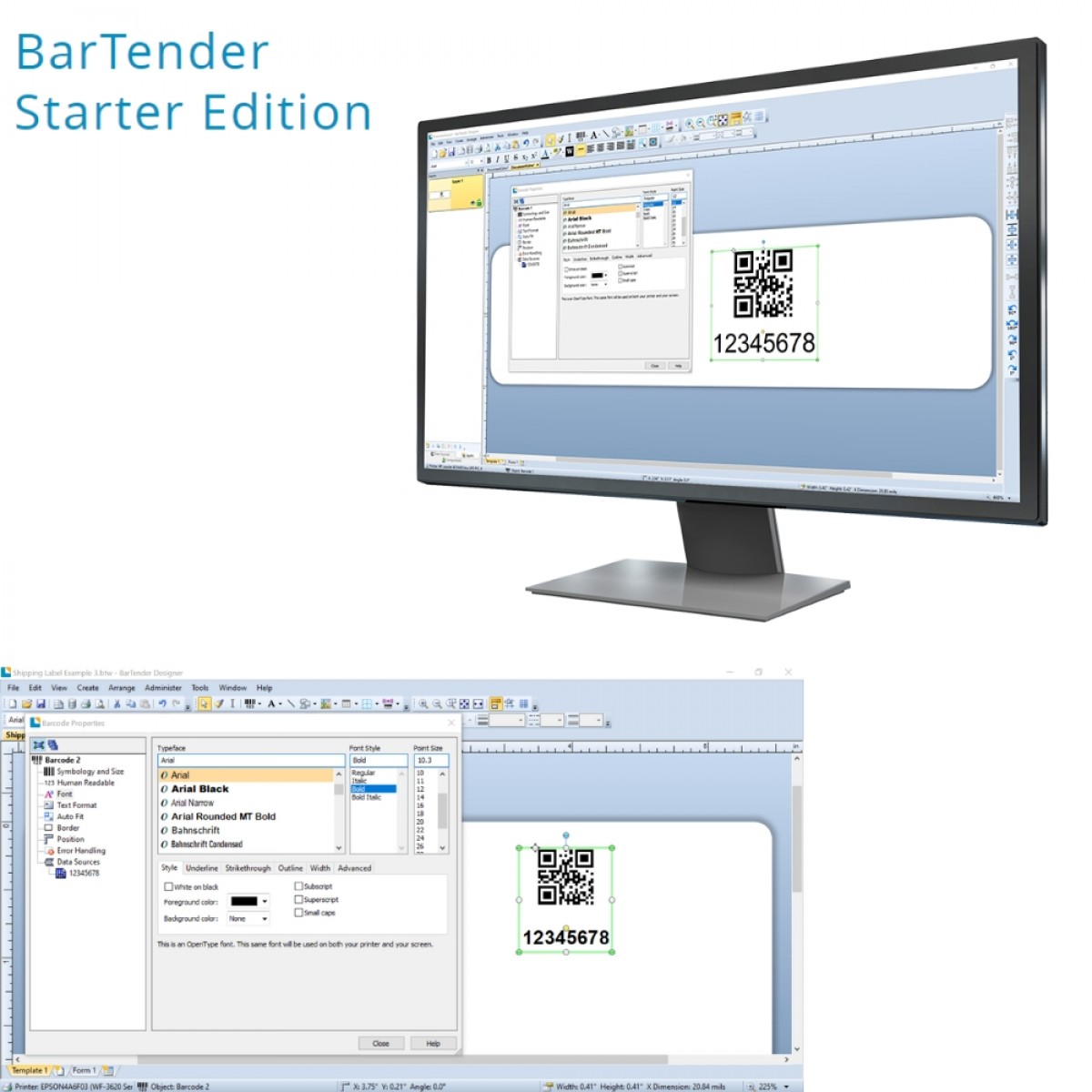 BarTender Barcode software, label printing Infopos